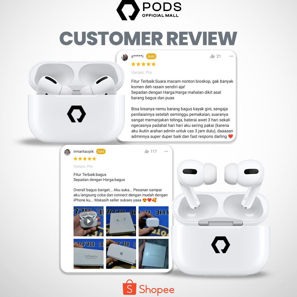 ThePods Pro 2023 Wireless Charging Case [IMEI &amp; Serial Number Detectable] Final Upgrade Version by Pods Indonesia (BU7)