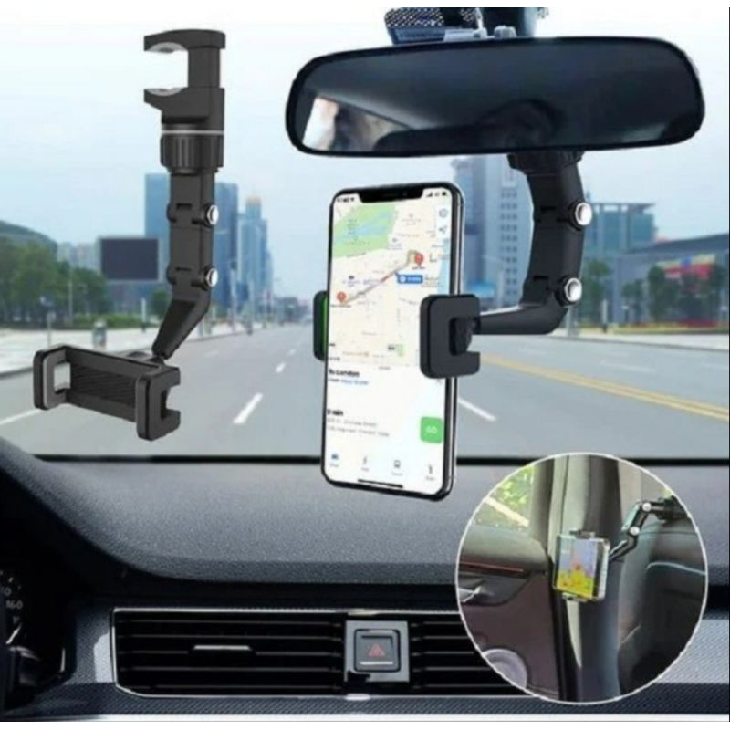 Car Holder hp mobil jepit spion tangah dalam mobil