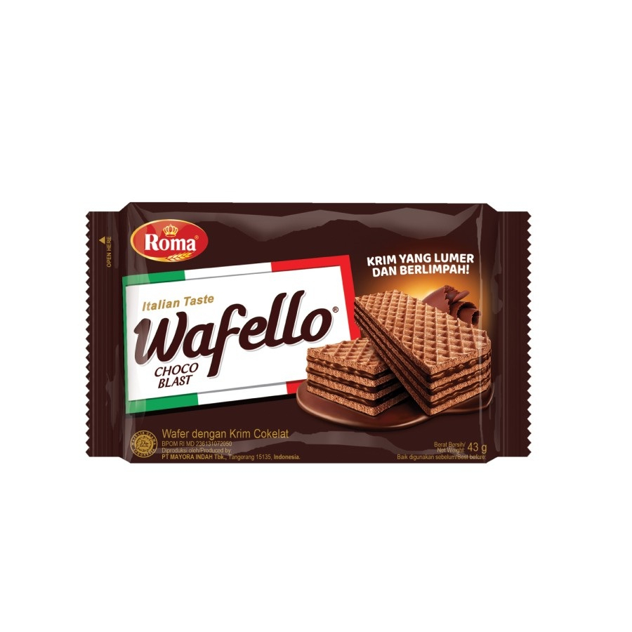 WAFER COKLAT WAFELLO CHOCO BLAST 37.5GR