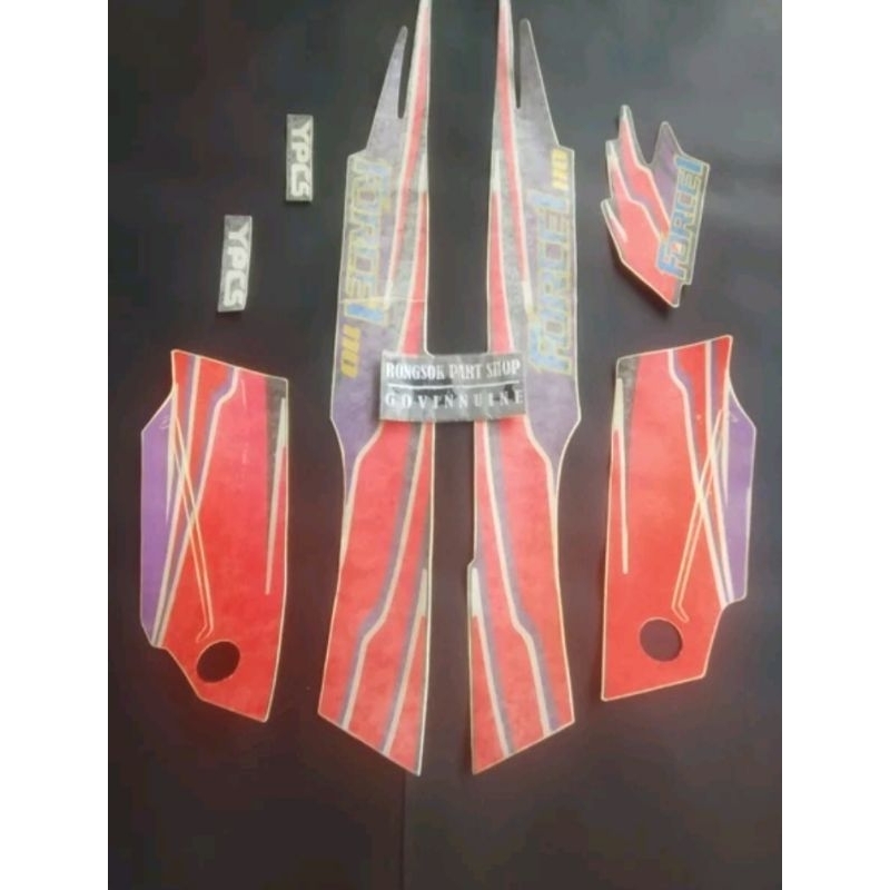 striping stiker sticker force1 force 1 one poswan merah stok lama nos