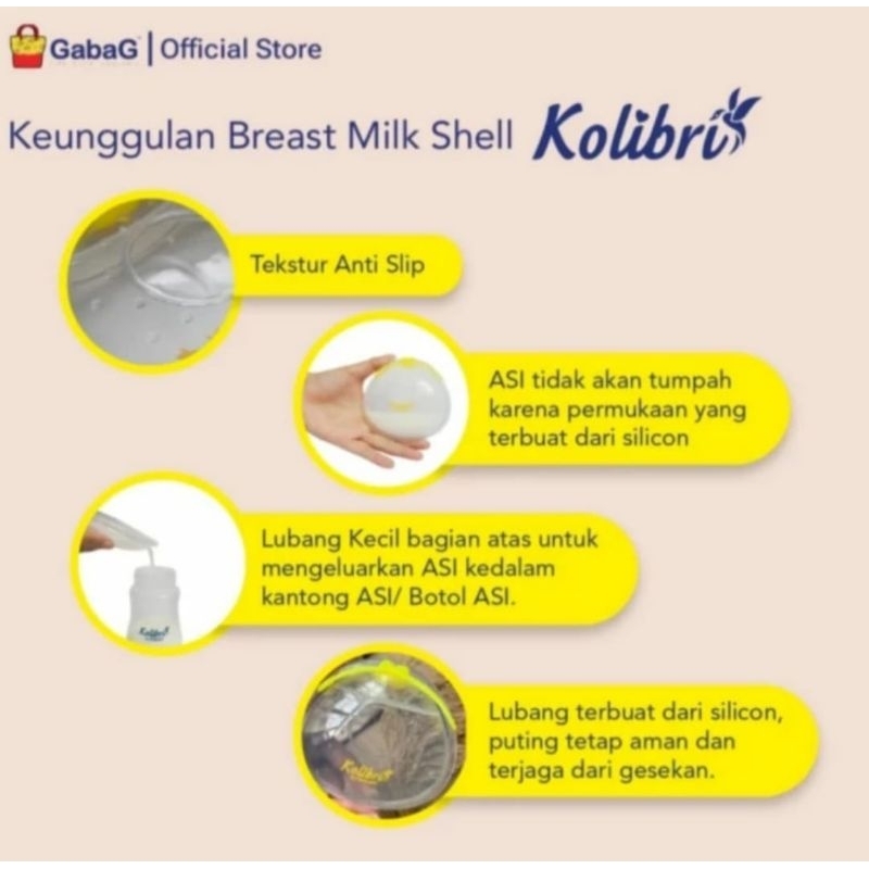 Gabag Breastmilk Shells / Penampung ASI isi 2 pcs