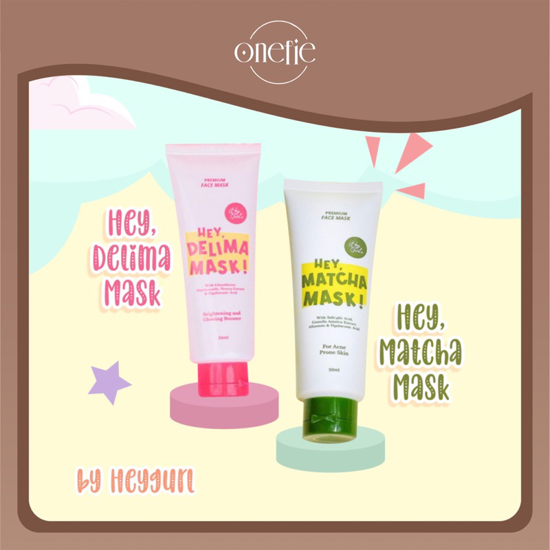 [ READY STOCK ] HEY DELIMA MASK &amp; MATCHA MASK BY HEYGURL | CLAY MASK HEYGURL