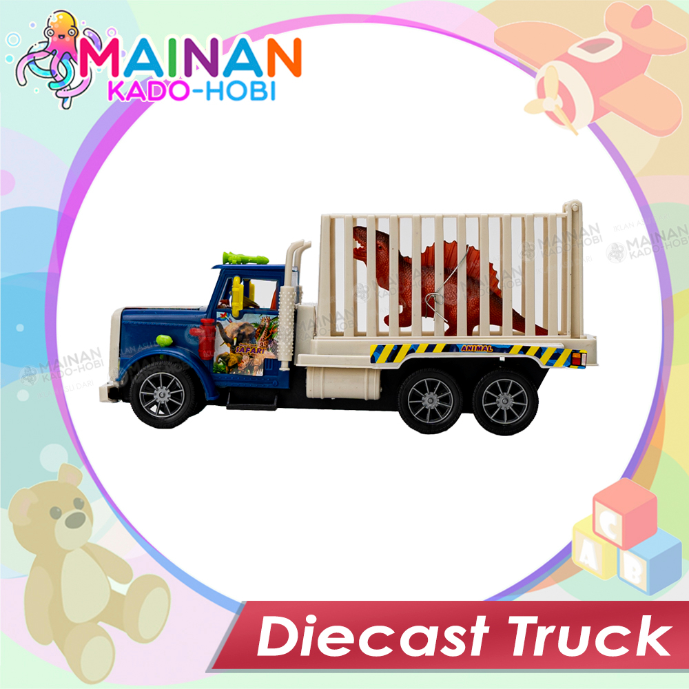 KADO ULANG TAHUN MAINAN ANAK LAKI MINIATUR DIECAST TRUCK KARAKTER DINOSAURUS