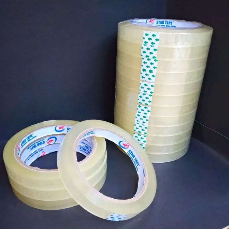 

Lakban Bening 1/2inch super lengket | Isolasi bening 12mm x 72 Yard super clear SEVEN STAR