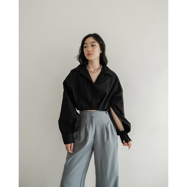 Alexa Crop Shirt Atasan Wanita Terbaru