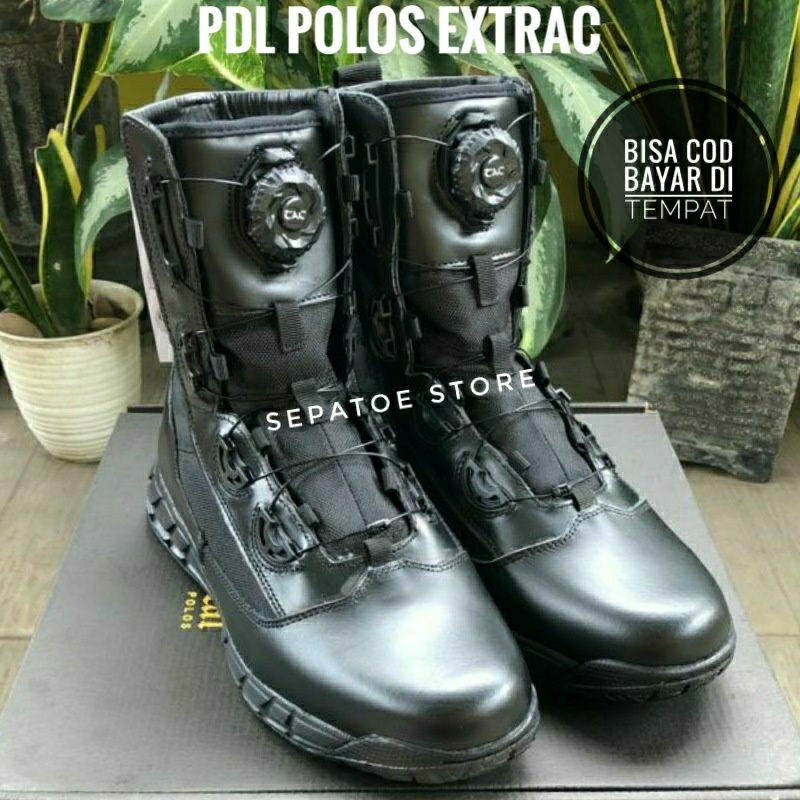 SEPATU PDL TNI POLRI TALI PUTAR TACTICAL EXTRAC POLOS KULIT ASLI SEPATU PDL TACTICAL TALI PUTAR MERK TACTICAL