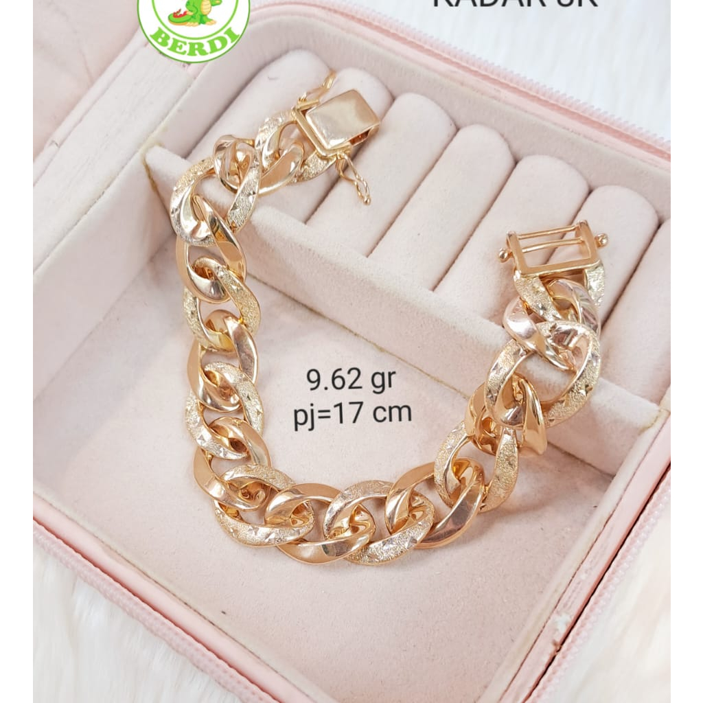 Gelang sisik naga tebal kadar 375 rosegold