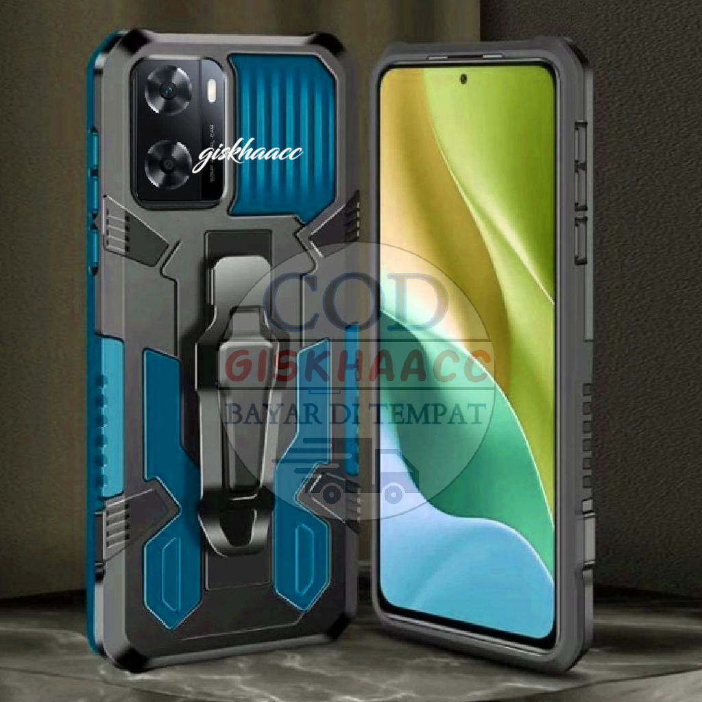 CASE HP OPPO A57 2022 OPPO A77S CASING STANDING BACK KLIP HARDCASE ROBOT NEW COVER