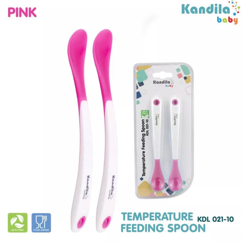 Kandila Temperature Spoon Sendok Makan MPASI Bayi Sensor Panas Silikon GIGITAN Bayi Empuk Heat Sensor