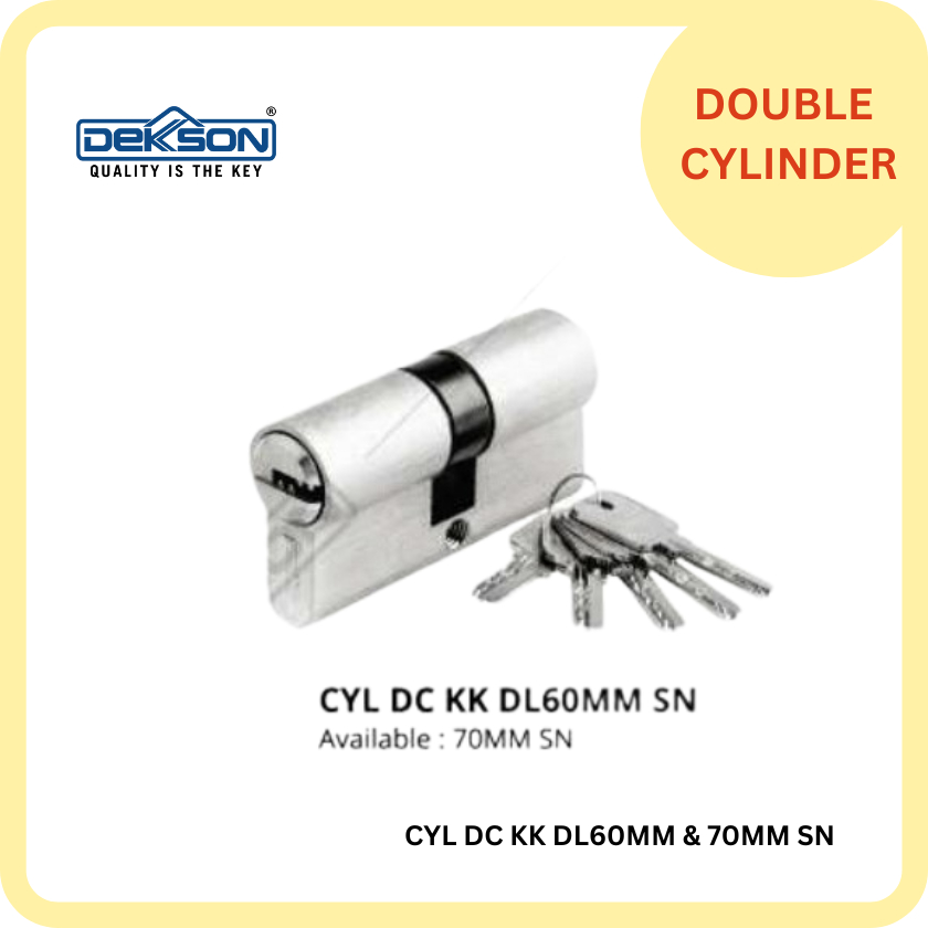 Kunci Double Cylinder DEKKSON CYL DC KK DL 60MM & 70MM SN
