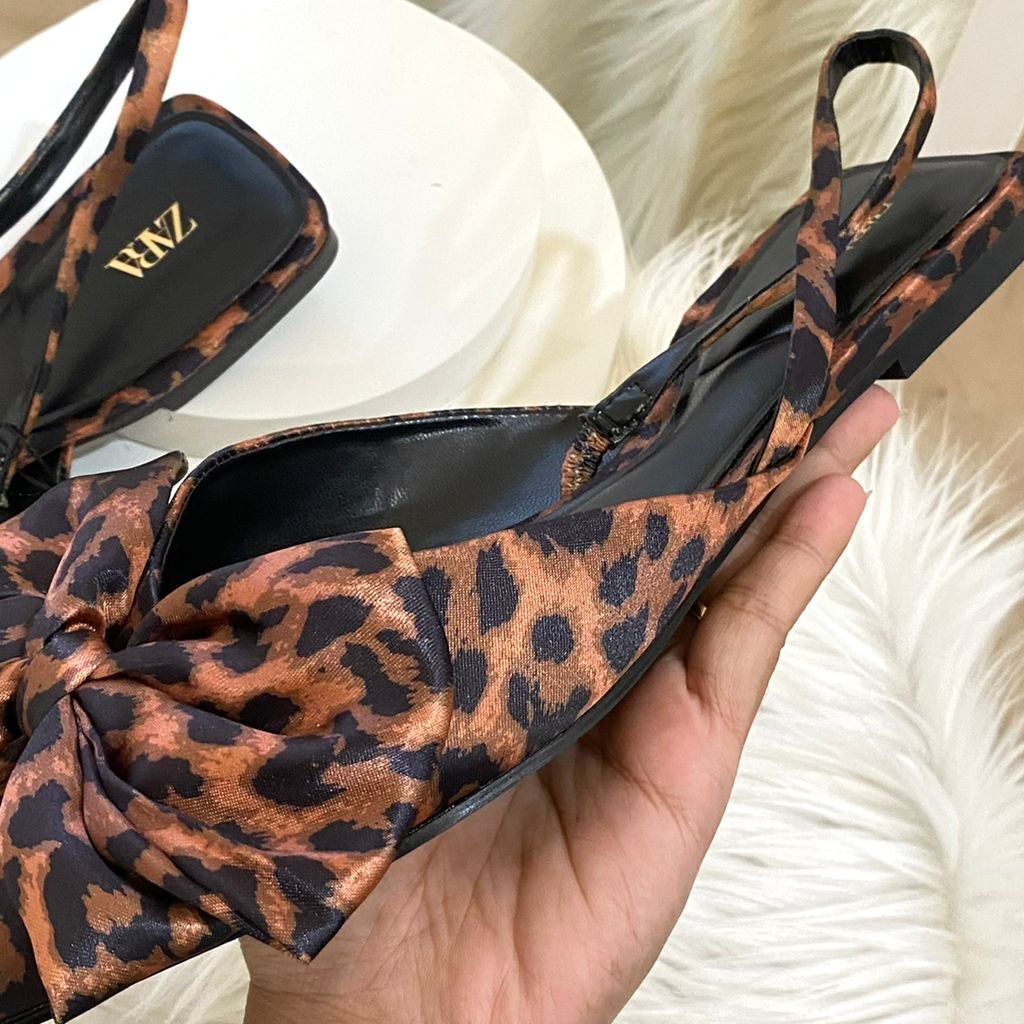 SEPATU  WANITA ZS-3985  LEOPARD FLAT