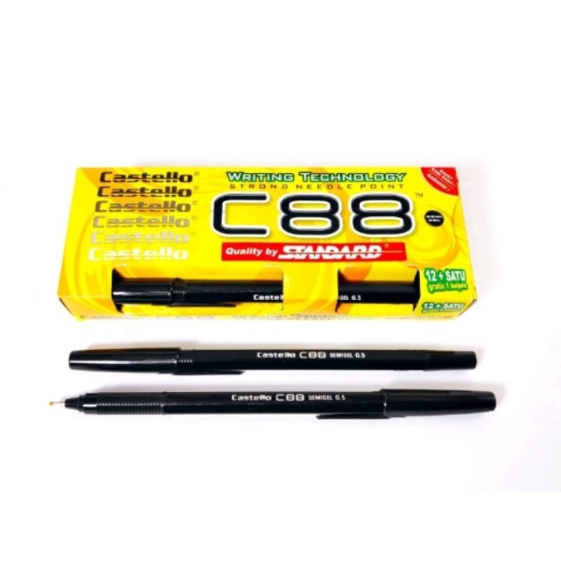 

Standard C88 Pulpen Pena Warna Hitam 1 Pak Isi 12 Pcs Gratis 1 Pcs