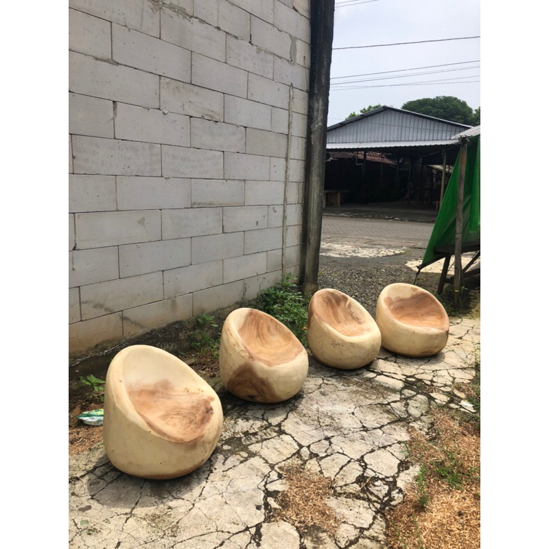 Satu Set Kursi Dan Meja Stool Telur / Kursi Lengan