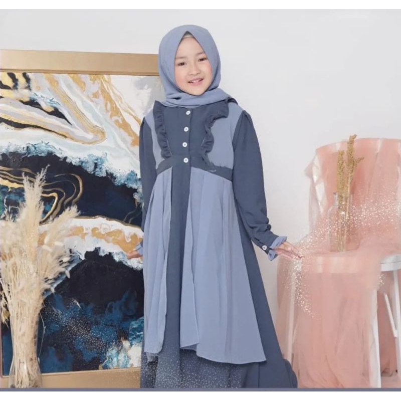 FAYRA KIDS SET KHIMAR GAMIS ANAK PEREMPUAN USIA 6-11 TAHUN/GAMIS ANAK TANGGUNG/GAMIS ANAK TERLARIS/PAKAIAN ANAK MUSLIM/GAMIS PEREMPUAN MUSLIMAH/GAMIS VIRAL/GAMIS ANAK KEKINIAN/RACUNSHOPEE/CELLERADJOECOLLECTION