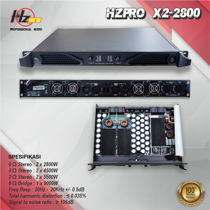 POWER AMPLIFIER HZ PRO X2-2800 ORIGINAL