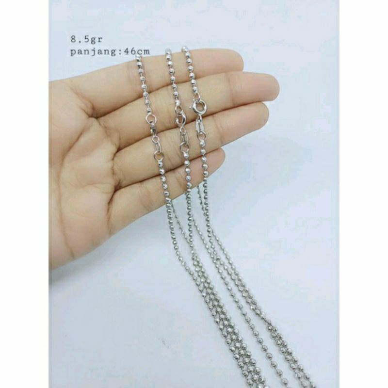 kalung rantai bijilada ukir/perak asli silver 925 lapis emas/fashion terbaru