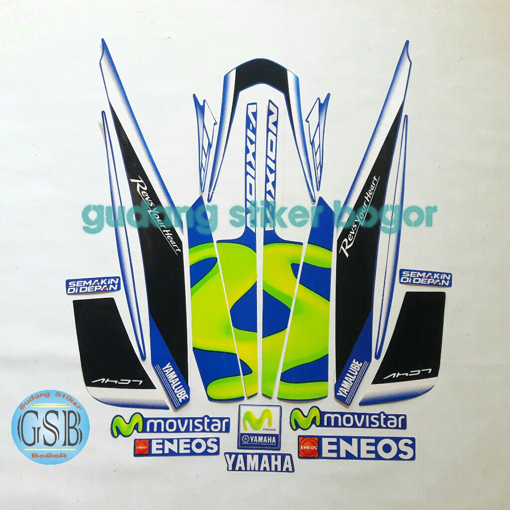 stiker striping lis body motor yamaha vixion 2017 movistar biru
