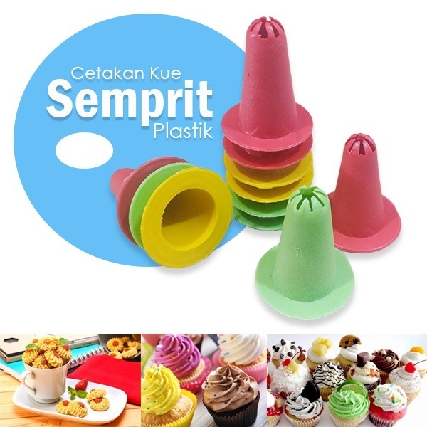 Semprit Topi / Spuit Topi / Cetakan Kue Semprit Plastik 20 pcs