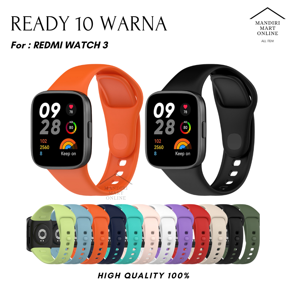 Strap Redmi Watch 3 Tali Pengganti Xiaomi Redmi Smartwatch 3 Bahan Silicone