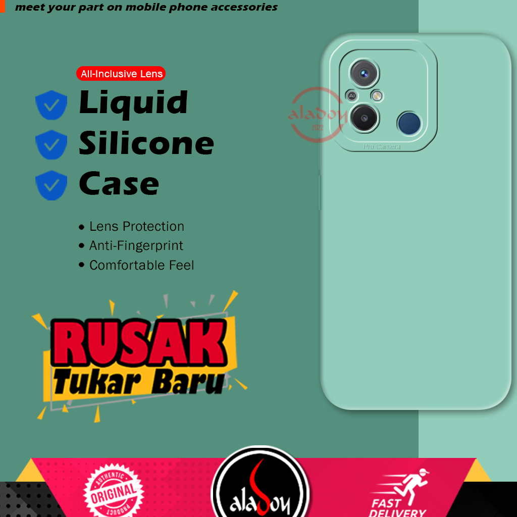 Case Xiaomi Redmi 12C Soft Case Liquid Silicone Pro Camera Premium Casing