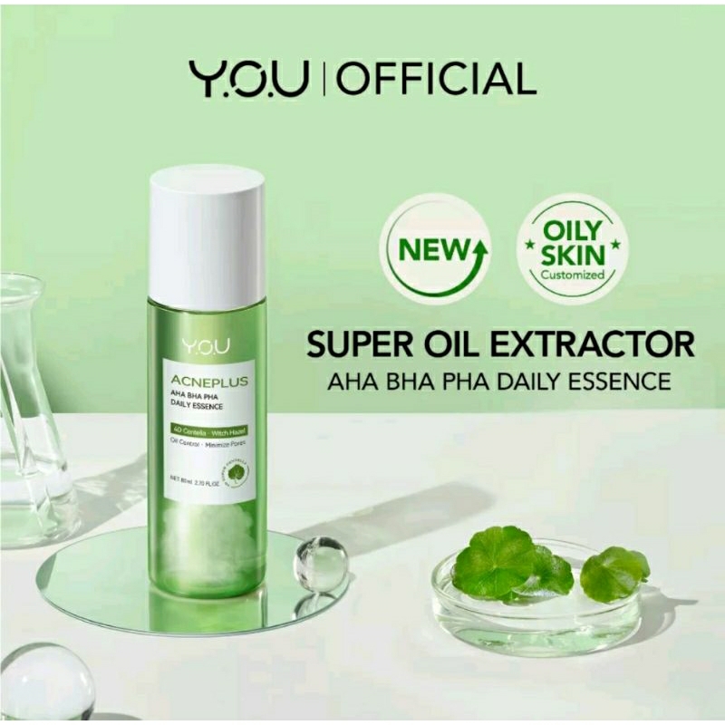 YOU Acneplus AHA BHA PHA Daily Essence 80ml / Acne Treatment / Toner Jerawat