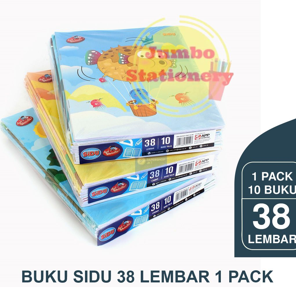 1 PACK BUKU TULIS SIDU 38 LEMBAR / SINAR DUNIA 38 LEMBAR [ISI 10 PCS)