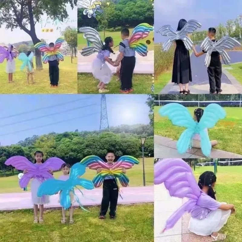 hokkiterus21 ⭐⭐⭐⭐⭐BALON SAYAP balon kupu kupu sayap butterfly anak dewasa balon sayap balon foil sayap malaikat mainan peri anak B026