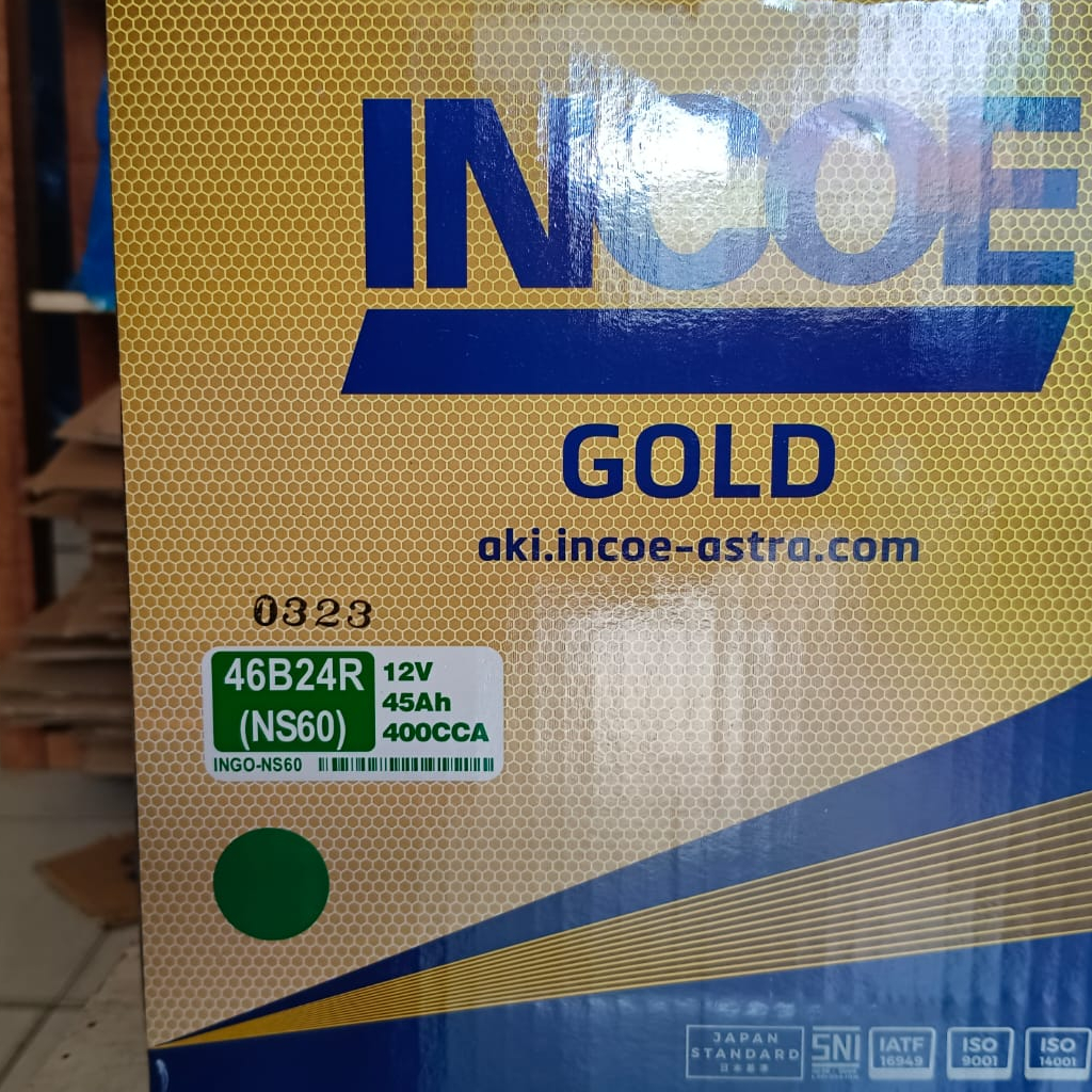Aki Mobil INCOE GOLD NS60 untuk Avanza, Rush, Xenia, Terios, dll