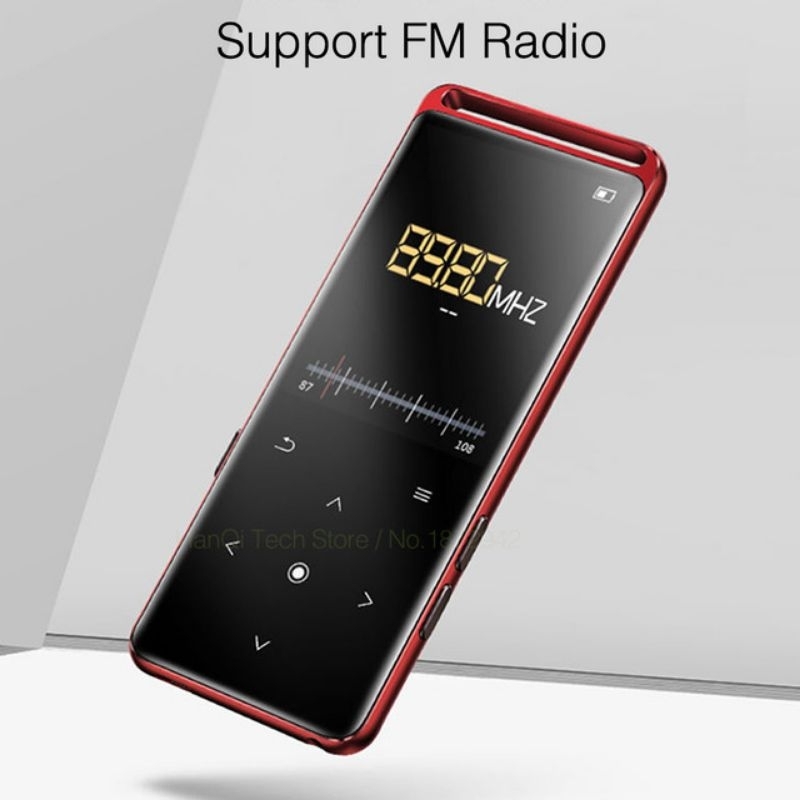 BENJIE M6 pemutar MP3 Bluetooth 5.0 USB Type C Metal Walkman Audio portabel HiFi dengan Radio FM ebook perekam suara