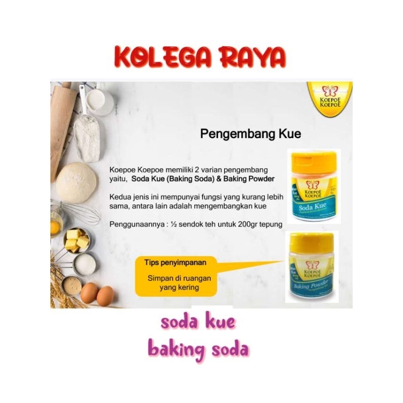 Baking Powder dan Soda Kue cap koepoe koepoe