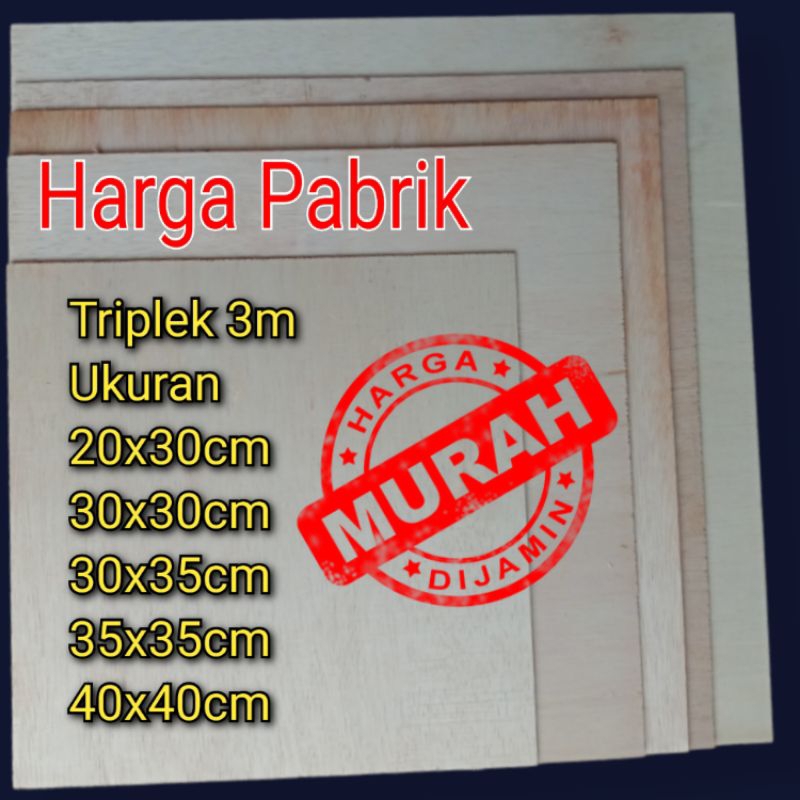 MURAH √√√ Kayu triplek tipis 3mm/Playwood Albasia(sengon) Bahan kerajinan