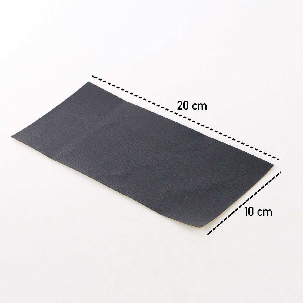 Kulit Sintetis Tambal Sofa Self Adhesive PU Leather Patches Sticker 10x20cm - RX276 - Black
