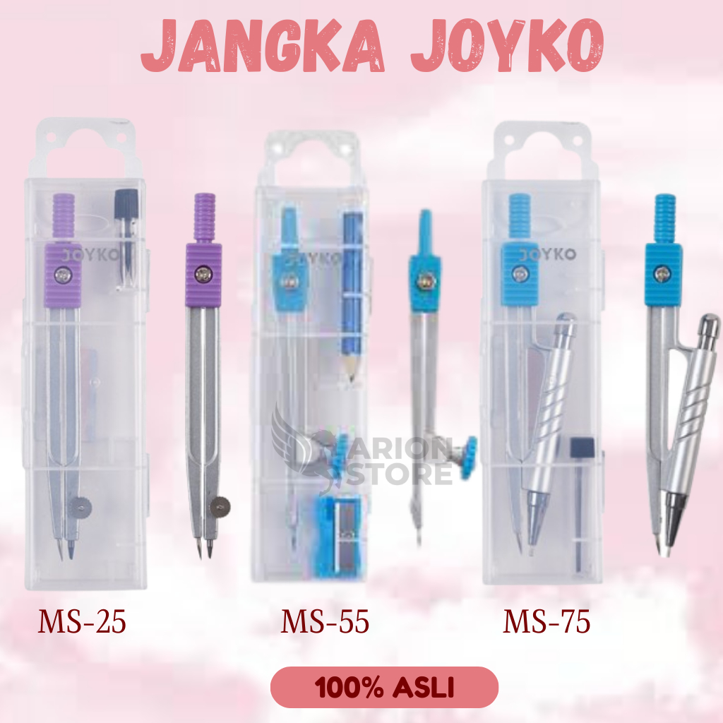 

[ARION STORE] Jangka + Pensil Joyko Murah Warna Pastel / Jangka Joyko MS-25 / MS-55 / MS-75 [PCS]