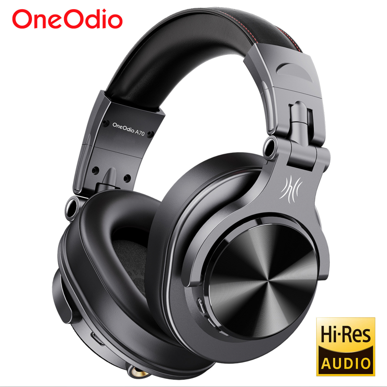 Oneodio Headphone Headset DJ Bluetooth 5.2 Hi-Res with Mic - A70 - Black