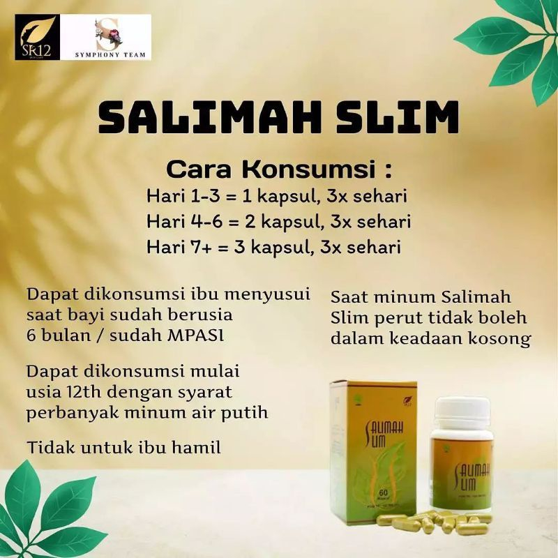 MFI - Obat Diet Herbal Penurun Berat Badan Salimah Slim By SR12