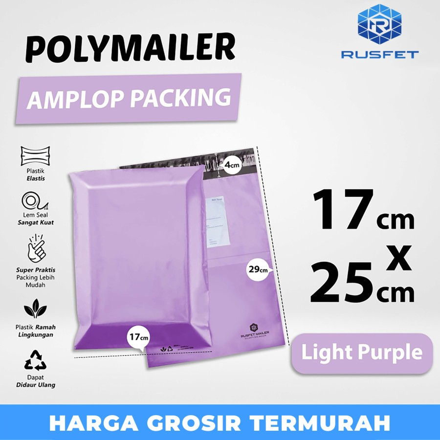 

Polymailer PURPLE 17x29cm Amplop Packing Plastik Olshop Premium /pcs