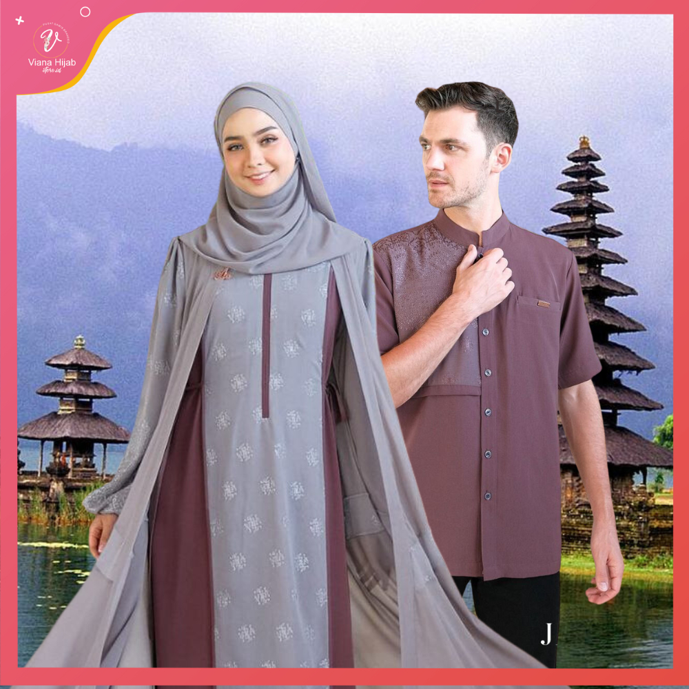 Aden Sarimbit Couple Jagat Ayu Dress Koko Warna Bedugl Dove Grey