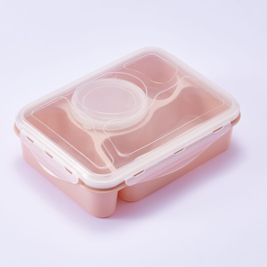 LUNCH BOX KOTAK MAKAN 4 SEKAT  BENTO TERBARU KOTAK MAKAN /SEKAT SUP KODE 5731