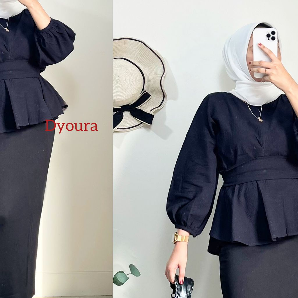 Atasan wanita lengan panjang/ blose wanita lengan panjang free belt/ blouse kekinian/ atasan terbaru