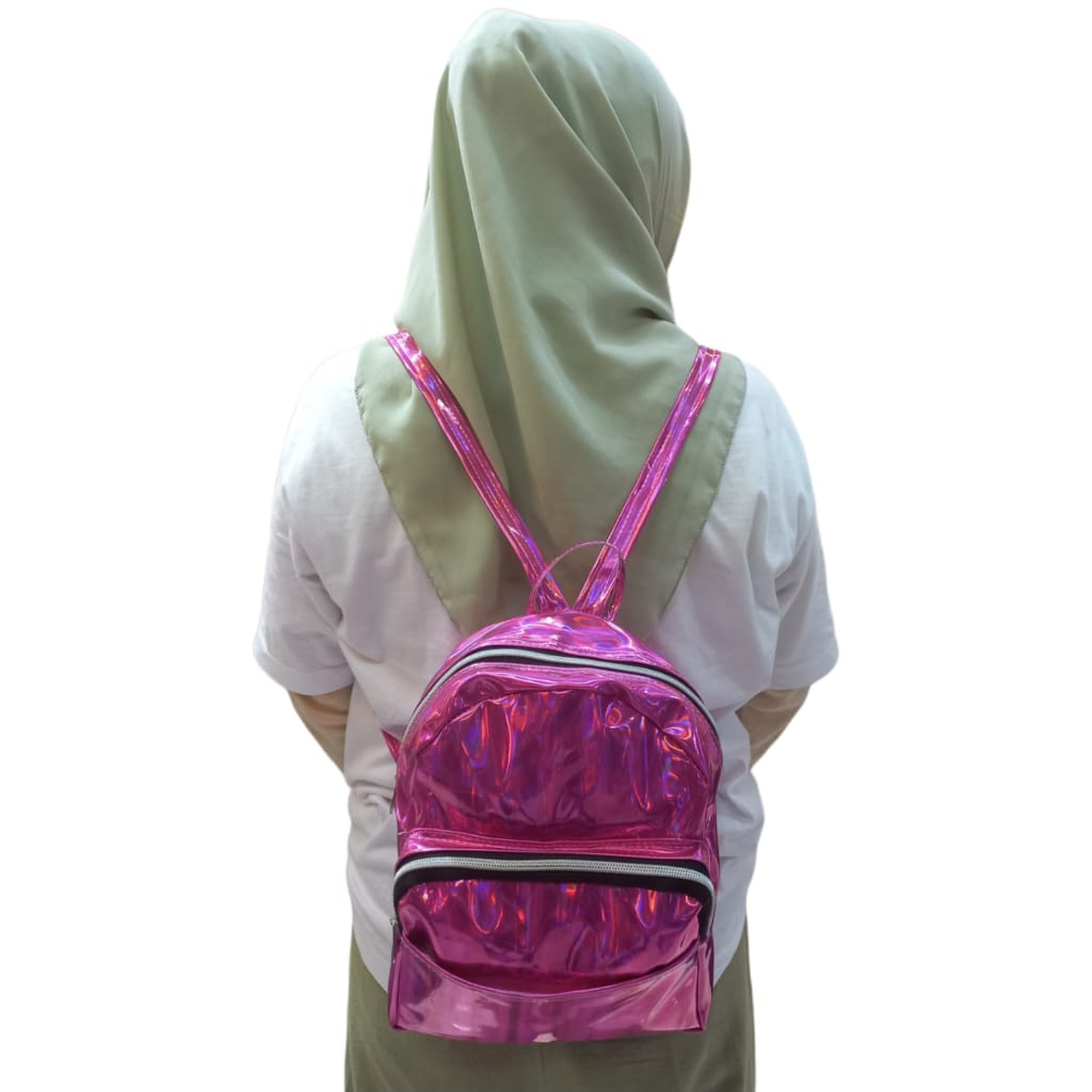 Tas Ransel Wanita Hologram Tas Wanita Tas Ransel kekinian fashion remaja keren bisa cod