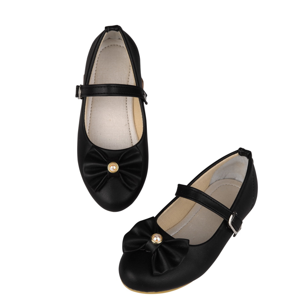 Sepatu Anak Perempuan Usia 1 Sampai 2 Tahun Model Flat Shoes Lucu Termuarh WMP HITAM