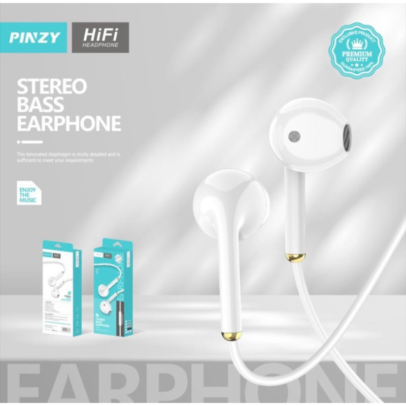 PINZY Stereo Bass Earphone D28 With Microphone- Headset Bass D28 -