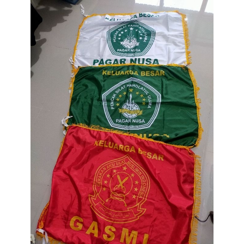 Bendera Pagar Nusa atau Gasmi Warna Putih Hijau untuk Koleksi dan Dekorasi
