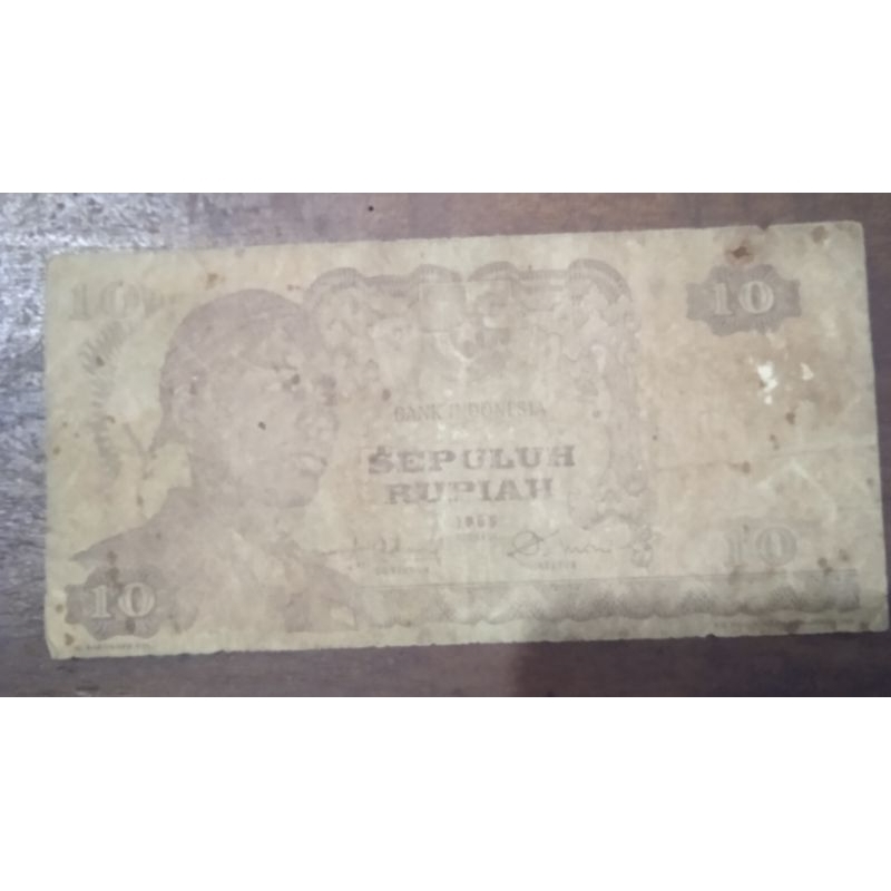 uang 10 rupiah sudirman