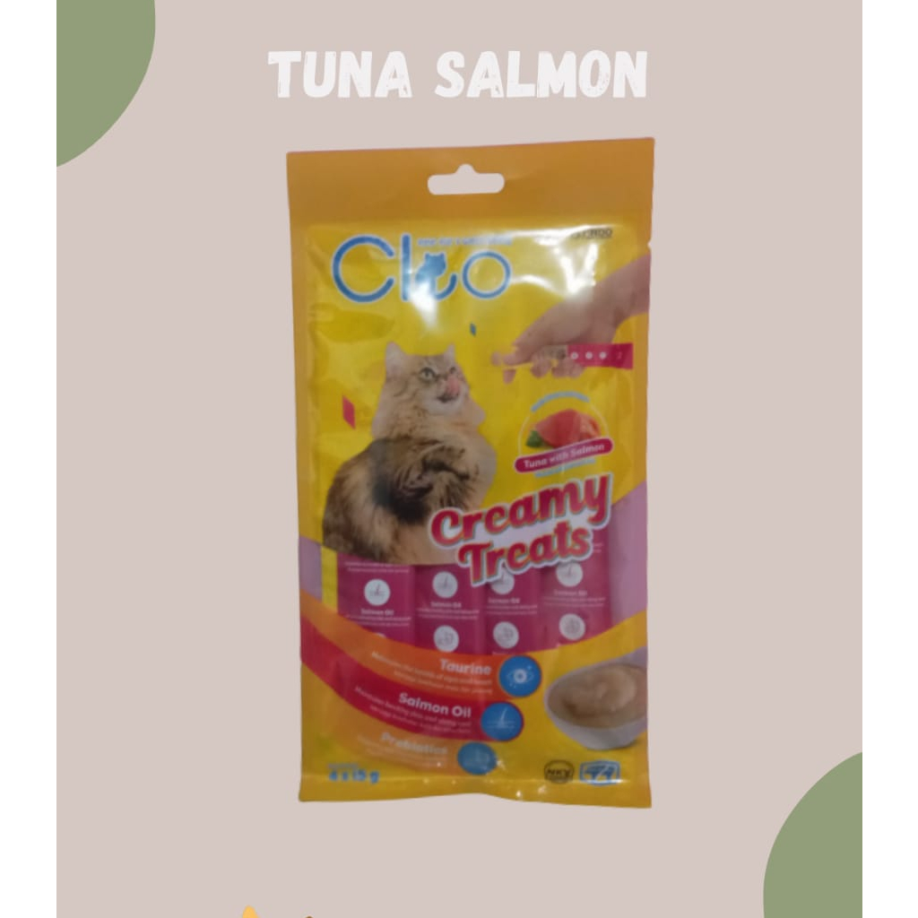 CLEO CREAMY TREATS 60GR 4x15gr/snack kucing creamy