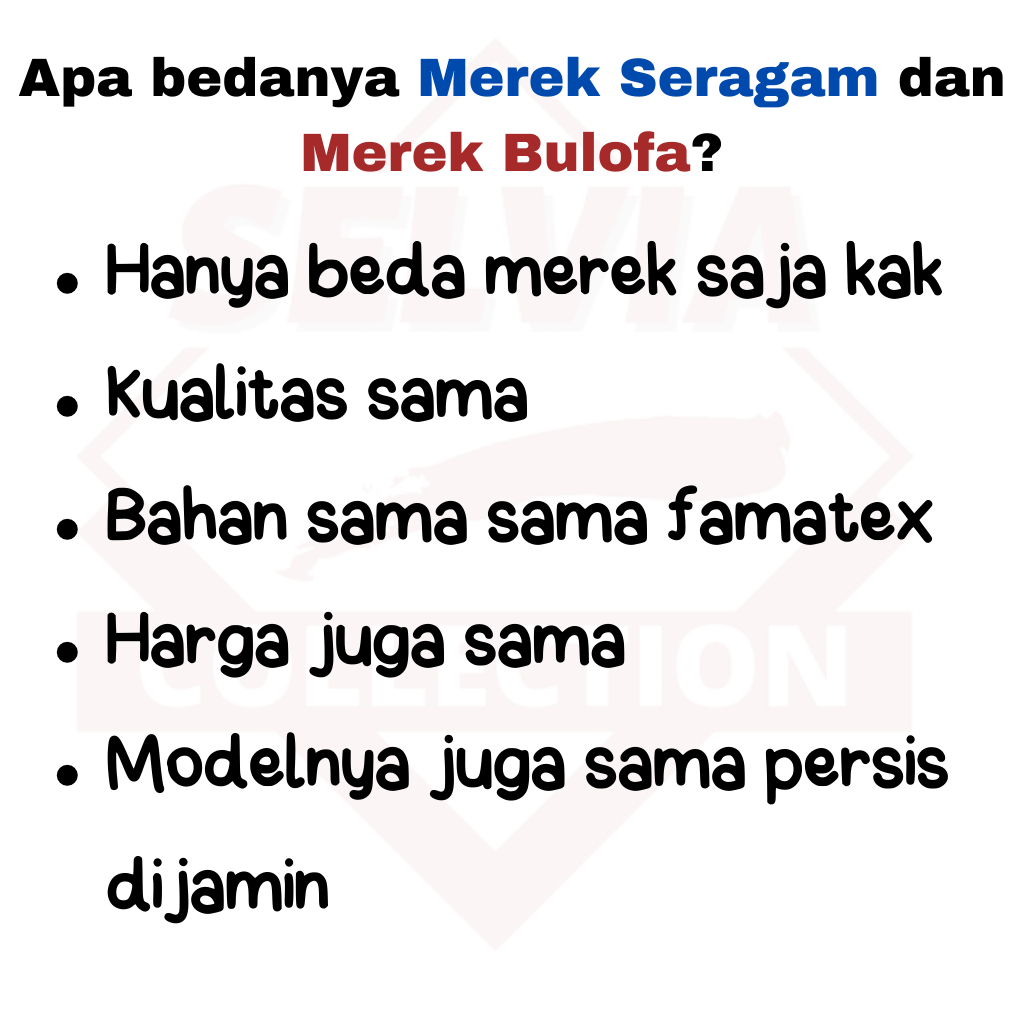 Rok Span Pramuka Panjang SMP/SMA Merek Seragam/Merek Bulofa