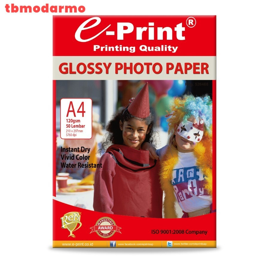 Tbmo Paper Photo Glossy A4/50SH 120GSM E-PRINT / Kertas Foto