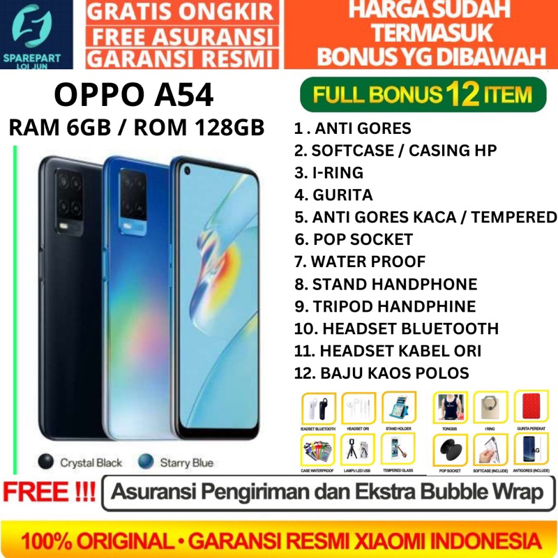 OPPO A54 6/128  RAM 6GB ROM 128GB  GARANSI RESMI