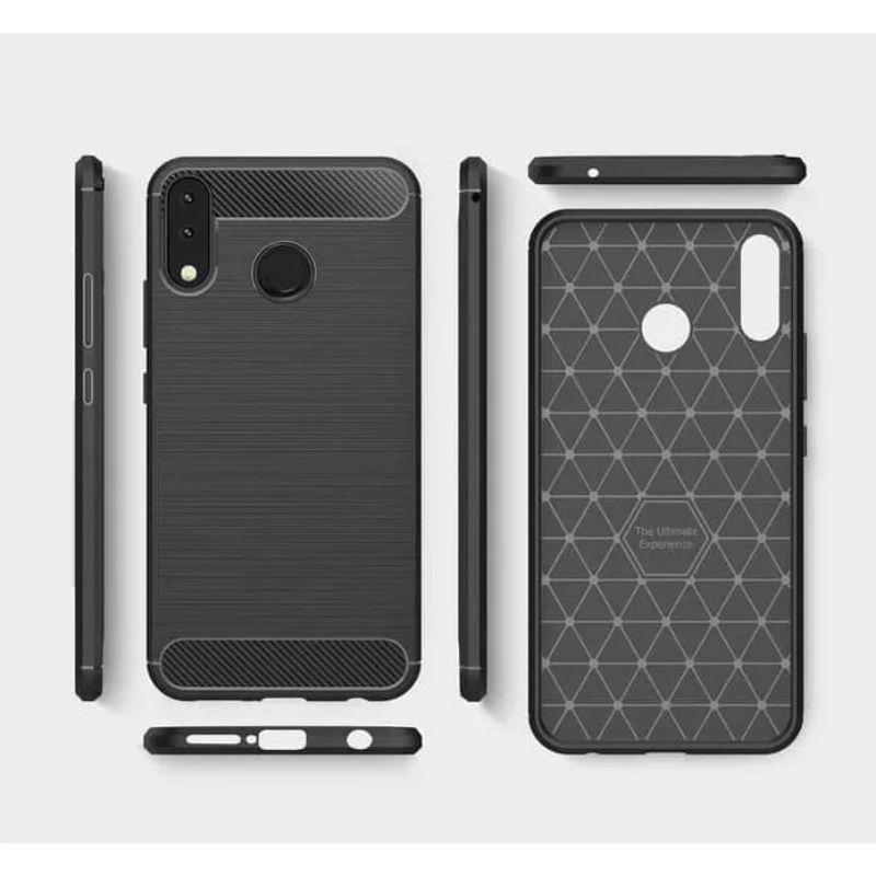 Case Asus X00PD Zenfone Max M1 ZB555KL Case Slim Fit Carbon Asus Max M1 Softshell Hitam