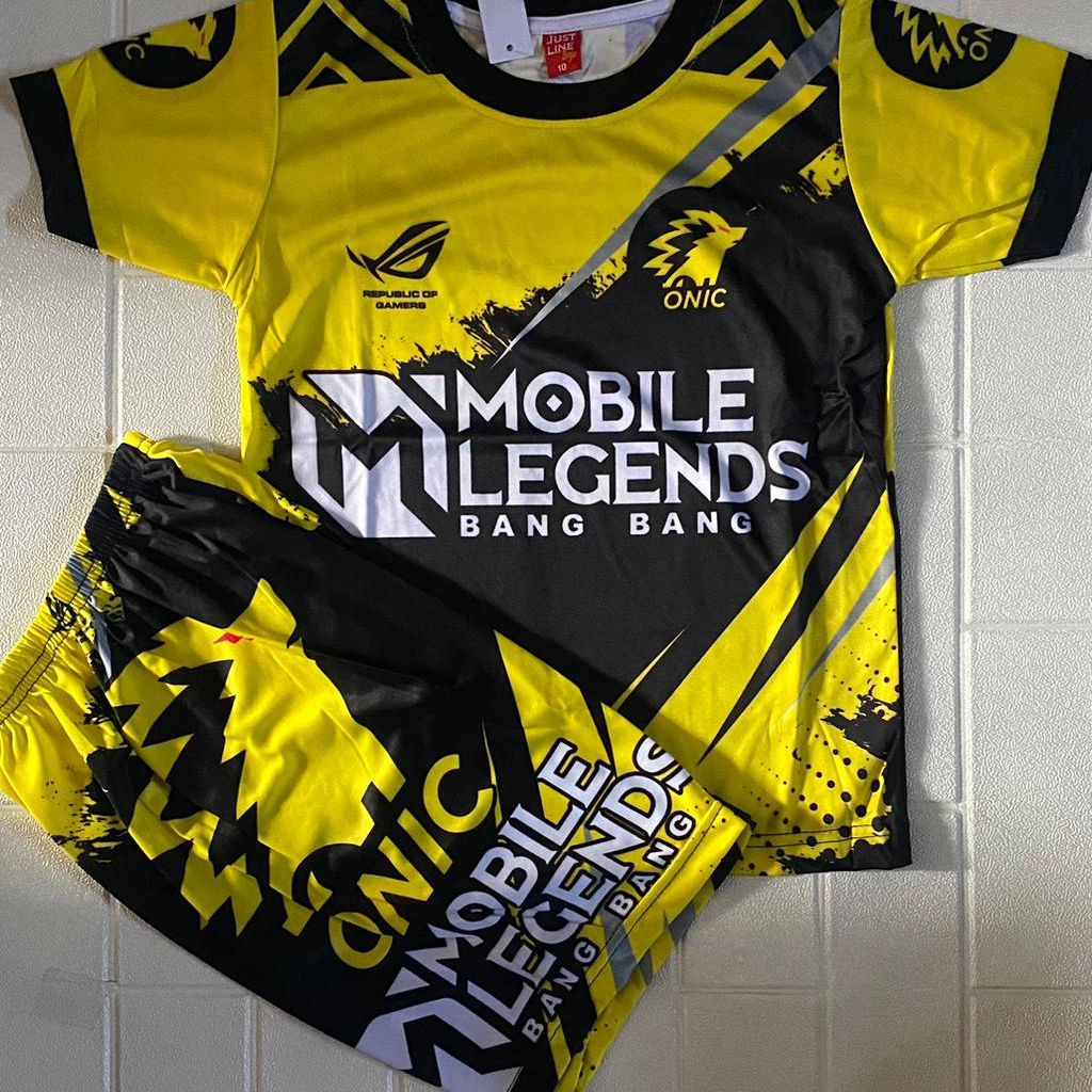 Baju gaming mobilegend anak anak team Onic bisa sablon nama